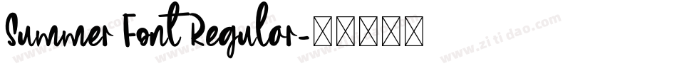 Summer Font Regular字体转换